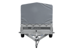 Einachsiger Anhänger mit Blattfedern 264×125 UNITRAILER FORCE 264/R KIPP mit H-800 Spriegel und grauer Plane-Neu – Bild 7