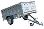 Faltbarer Pkw Anhänger Garden Trailer 230 KIPP mit zusätzlichen Bordwänden, Stützrad, Flachplane und Planenträgern]-Neu