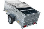 Faltbarer Pkw Anhänger Garden Trailer 230 KIPP mit zusätzlichen Bordwänden, Stützrad, Flachplane und Planenträgern]-Neu – Bild 11