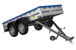 GARDEN TRAILER 264/2 KIPP MIT STÜTZRAD, PLANENTRÄGER UND BLAUER FLACHPLANE-Neu