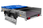 GARDEN TRAILER 264/2 KIPP MIT STÜTZRAD, PLANENTRÄGER UND BLAUER FLACHPLANE-Neu – Bild 12