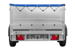 GARDEN TRAILER 264/2 KIPP Zweiachsanhänger mit Stützrad, Planenträgern, zus. Bordwänden und blauer Flachplane-Neu – Bild 6