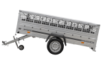 GARDEN TRAILER 264 KIPP mit Gitteraufsatz, Flachplane und Stützrad-Neu – Bild 4