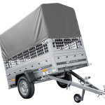 Kippanhänger Garden Trailer 200 KIPP 200×106 cm 750 kg mit Laubgitteraufsatz, Hochplane, Hochspriegel und Stützrad-Neu