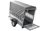 Kippanhänger Garden Trailer 200 KIPP 200×106 cm 750 kg mit Laubgitteraufsatz, Hochplane, Hochspriegel und Stützrad-Neu – Bild 11