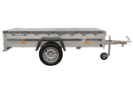 Kipper Pkw Anhänger Garden Trailer 230 KIPP [230 cm x 125 cm] mit Flachplane, Stützrad und Planenträger-Neu – Bild 4