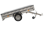Kipper Pkw Anhänger Garden Trailer 230 KIPP [230 cm x 125 cm] mit Flachplane, Stützrad und Planenträger-Neu – Bild 7