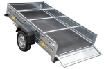 Kipper Pkw Anhänger Garden Trailer 230 KIPP [230 cm x 125 cm] mit Flachplane, Stützrad und Planenträger-Neu – Bild 9