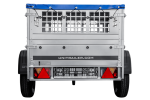 Kompakter Anhänger Garden Trailer 150 KIPP 150×106 cm 750 kg mit Laubgitteraufsatz-Neu – Bild 8