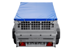 Kompakter Anhänger Garden Trailer 150 KIPP 150×106 cm 750 kg mit Laubgitteraufsatz-Neu – Bild 3