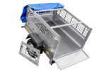 Kompakter Anhänger Garden Trailer 150 KIPP 150×106 cm 750 kg mit Laubgitteraufsatz-Neu – Bild 11