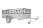 PKW-Anhänger 264×150 UNITRAILER GARDEN 265 KIPP mit Gitteraufsatz, Hochspriegel H-800 und grauer Plane-Neu – Bild 17