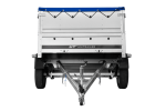 Leichtanhänger auf Blattfedern 200×125 UNITRAILER GARDEN 201/R KIPP mit BIS-Seiten, H-0-Rahmen und blauer Plane-Neu – Bild 5