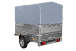 Leichtanhänger auf Blattfedern 200×125 UNITRAILER GARDEN 201/R KIPP mit BIS-Seiten, H-800-Rahmen und grauer Plane-Neu – Bild 6