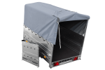 Leichtanhänger auf Blattfedern 200×125 UNITRAILER GARDEN 201/R KIPP mit BIS-Seiten, H-800-Rahmen und grauer Plane-Neu – Bild 14