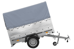 Leichtanhänger auf Blattfedern 200×125 UNITRAILER GARDEN 201/R KIPP mit BIS-Seiten, H-800-Rahmen und grauer Plane-Neu – Bild 11