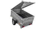 Leichtanhänger auf Federn 200×125 UNITRAILER GARDEN 201/R KIPP mit BIS-Seiten und Aluminiumabdeckung-Neu – Bild 14