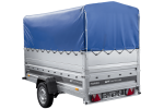 Leichter Anhänger auf Blattfedern 264×125 UNITRAILER FORCE 264/R KIPP mit BIS-Seitenwänden, H-800-Rahmen und blauer Plane-Neu – Bild 7
