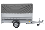 Leichter Anhänger auf Blattfedern 264×125 UNITRAILER FORCE 264/R KIPP mit BIS-Seitenwänden, H-800-Rahmen und grauer Plane-Neu – Bild 3