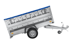Leichter Anhänger auf Federn 230×125 UNITRAILER FORCE 230/R KIPP mit Gitterwänden, H-0-Rahmen und blauer Plane-Neu – Bild 9