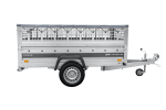 Leichter Anhänger auf Federn 230×125 UNITRAILER FORCE 230/R KIPP mit Gitterwänden, H-0-Rahmen und grauer Plane-Neu – Bild 7