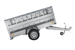Leichter Anhänger auf Federn 230×125 UNITRAILER FORCE 230/R KIPP mit Gitterwänden, H-0-Rahmen und grauer Plane-Neu – Bild 3