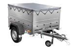 Neu Anhänger GARDEN TRAILER 150 KIPP mit zusätzlichen Bordwänden, Stützrad und Flachplane-Neu – Bild 13