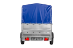 PKW-Anhänger 230×125 UNITRAILER GARDEN 230 FD mit BIS-Bordwänden, H-800-Gestell und blauer Plane-Neu – Bild 5