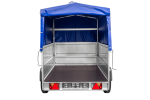 PKW-Anhänger 230×125 UNITRAILER GARDEN 230 FD mit BIS-Bordwänden, H-800-Gestell und blauer Plane-Neu – Bild 11