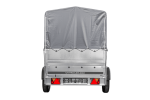 PKW-Anhänger 230×125 UNITRAILER GARDEN 230 FD mit BIS-Seiten, H-800-Gestell und grauer Plane-Neu – Bild 3