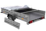 PKW Anhänger 264×150 UNITRAILER GARDEN 265 KIPP mit Flachplanenträger und grauer Plane-Neu – Bild 9