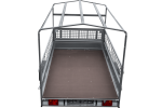 PKW-Anhänger 264×150 UNITRAILER GARDEN 265 KIPP mit Gitteraufsatz, Hochspriegel H-800 und blauer Plane-Neu – Bild 12