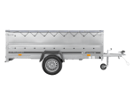 PKW-Anhänger 264×150 UNITRAILER GARDEN 265 KIPP mit zusätzlichen Bordwänden, H-0-Rahmen und grauer Plane-Neu – Bild 3