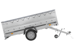 PKW-Anhänger 264×150 UNITRAILER GARDEN 265 KIPP mit zusätzlichen Bordwänden, H-0-Rahmen und grauer Plane-Neu – Bild 7