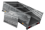 PKW-Anhänger 264×150 UNITRAILER GARDEN 265 KIPP mit zusätzlichen Bordwänden, H-0-Rahmen und grauer Plane-Neu – Bild 10