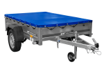 PKW Anhänger auf Blattfedern 200×125 UNITRAILER GARDEN 201/R KIPP mit H-0 Rahmen und blauer Plane-Neu – Bild 10