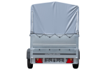 PKW-Anhänger auf Blattfedern 230×125 UNITRAILER GARDEN 230/R KIPP mit BIS-Seiten, H-800-Rahmen und grauer Plane-Neu – Bild 6