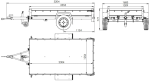 PKW-Anhänger auf Blattfedern 230×125 UNITRAILER GARDEN 230/R KIPP mit H-1100 Rahmen und blauer Plane-Neu – Bild 2