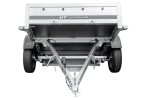 PKW-Anhänger auf Federn 230×125 UNITRAILER GARDEN 230/R KIPP mit Gitterwänden, H-800-Rahmen und blauer Plane-Neu – Bild 6