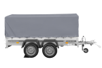 Zweiachsanhänger 264×150 UNITRAILER GARDEN 265/2 KIPP mit H-800 Rahmen und grauer Plane-Neu – Bild 3