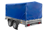 Zweiachsanhänger 264×150 UNITRAILER GARDEN 265/2 KIPP mit Rahmen H-1100 und blauer Plane-Neu – Bild 7